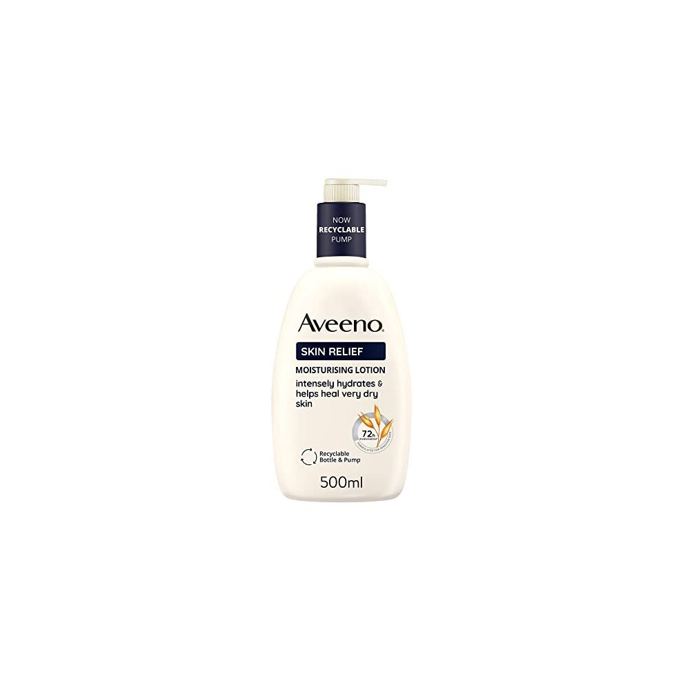 Aveeno Skin Relief Moisturising Lotion, With Soothing Triple Oat Complex & Shea Butter, Suitable For Sensitive Skin, 72-Hour Intense Hydration, Helps