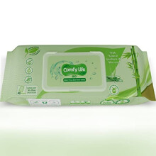 Comfy Life Biodegradable Adult Full Body Wet Wipes Large Luxury Eco-Friendly Fresh-Feel Rinse-Free Fragrance-Free Bed Bath Intimate-Care Soft Sheets