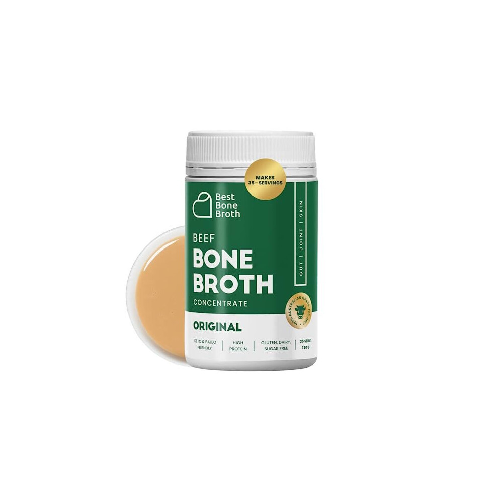 Beef Bone Broth Concentrate | Help Improve Joints, Skin, & Gut | Liquid Collagen Amino Acids | Keto, High Protein, Gluten Free | Made from Grass-Fed