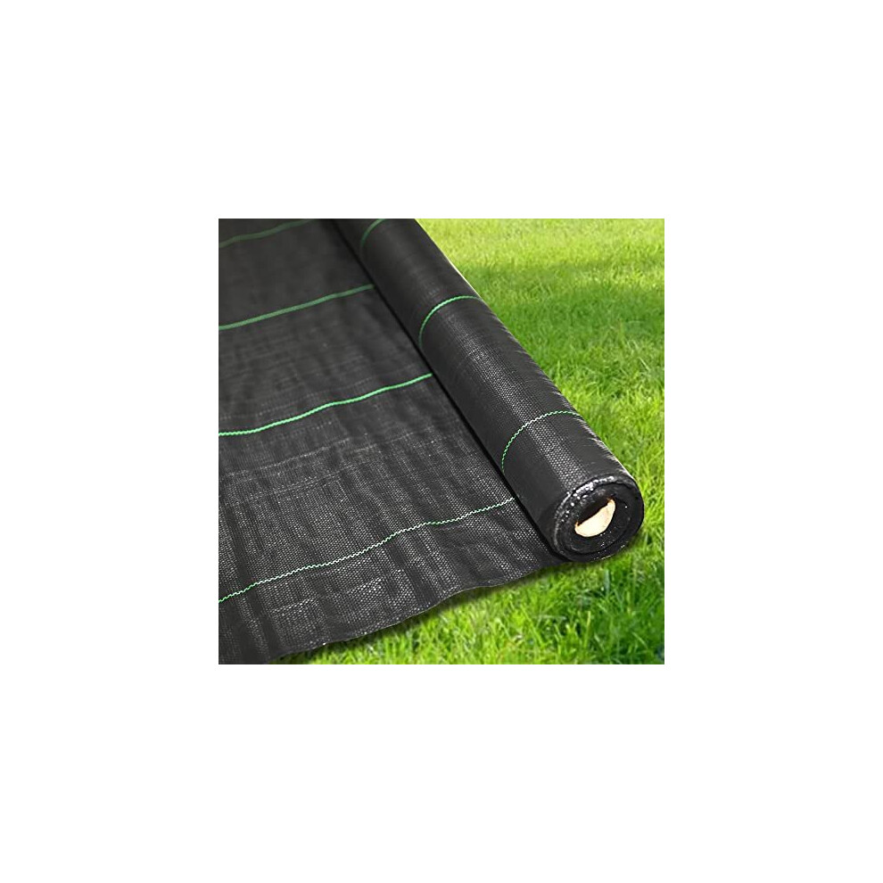 Ram? Heavy Duty Weed Fabric Control 2M X 5M Weed Control Fabric Ground Cover Membrane UV Stabilised Weed Fabric For Patios Garden Flower Beds