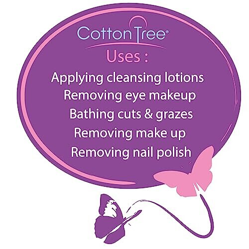 Cotton Tree 100% Pure Cotton, Round Cotton Wool Pads, 80 Count 1