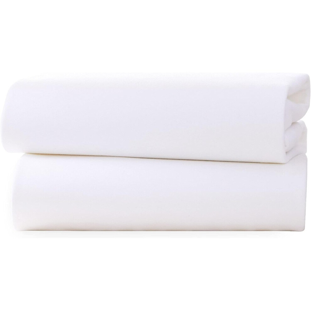 Clair De Lune Cot Bed Fitted Sheets Soft Breathable Pack Of 2 140x70cm