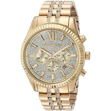Michael Kors Mens Stainless Steel Analog-Quartz Watch with Stainless-Steel Strap, Gold, 22 (Model: MK8579)