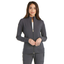 Giacca da riscaldamento cherokee iFlex cK303 con zip frontale Peltro S