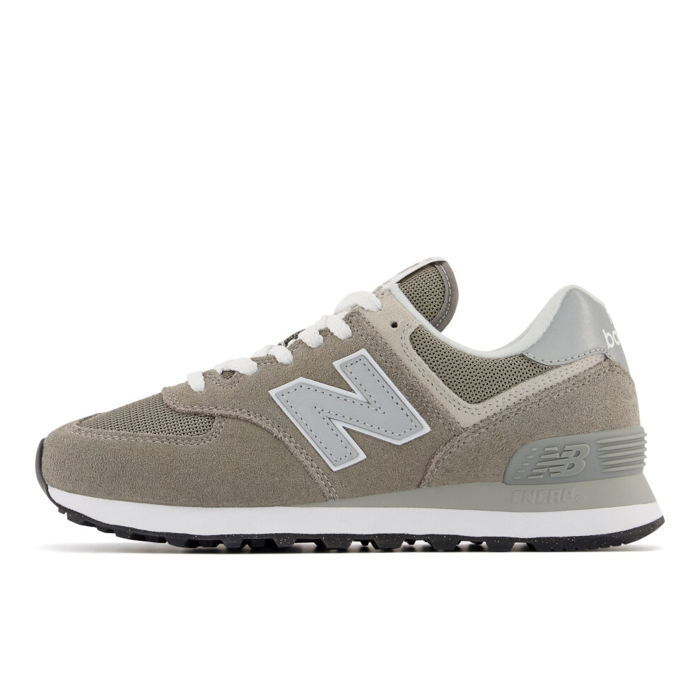New Balance Womens 574 core Sneaker, greyWhite, 8