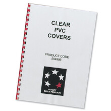 5 Star Office Comb Binding Covers PVC 200 micron A4 Clear