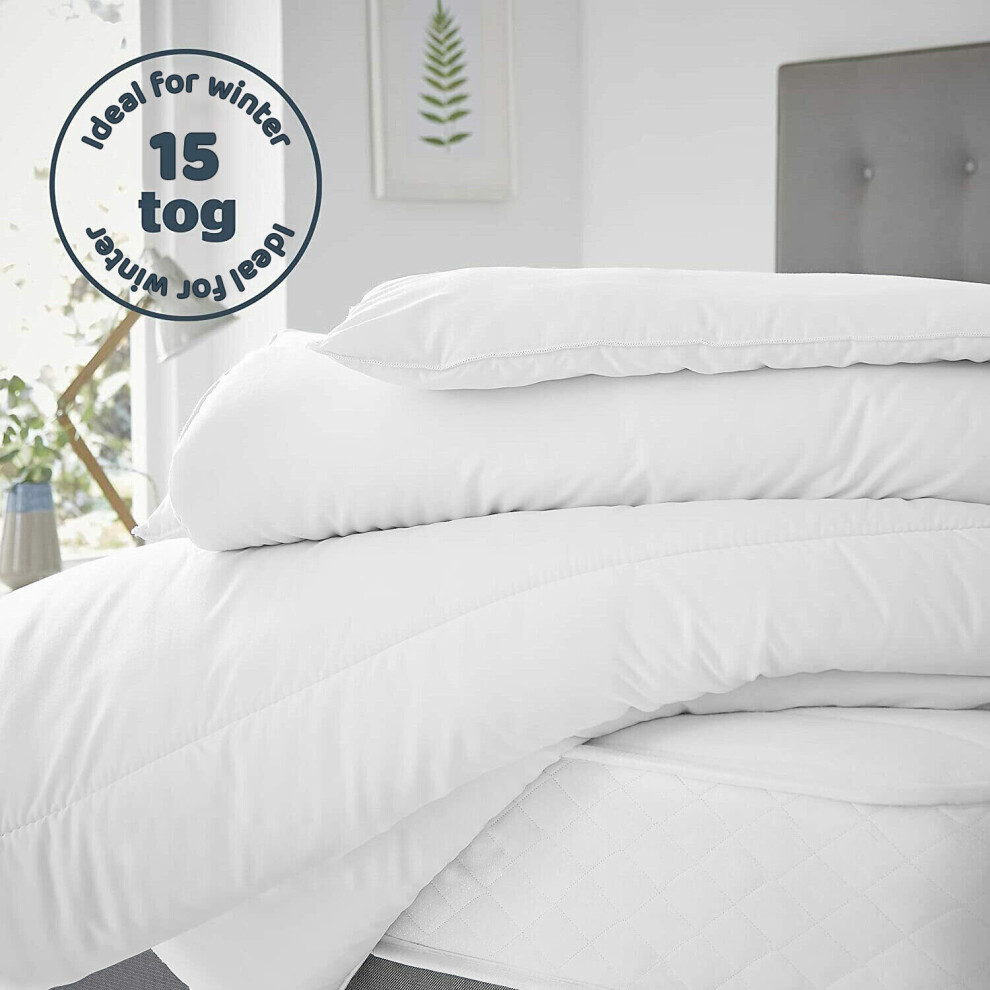 (King: (230 x 220)cm, 15 TOG) Down Duvet Quilt Tog Luxury Hotel Quality Winter Warm Duvet Tog 10.5,13.5 & 15