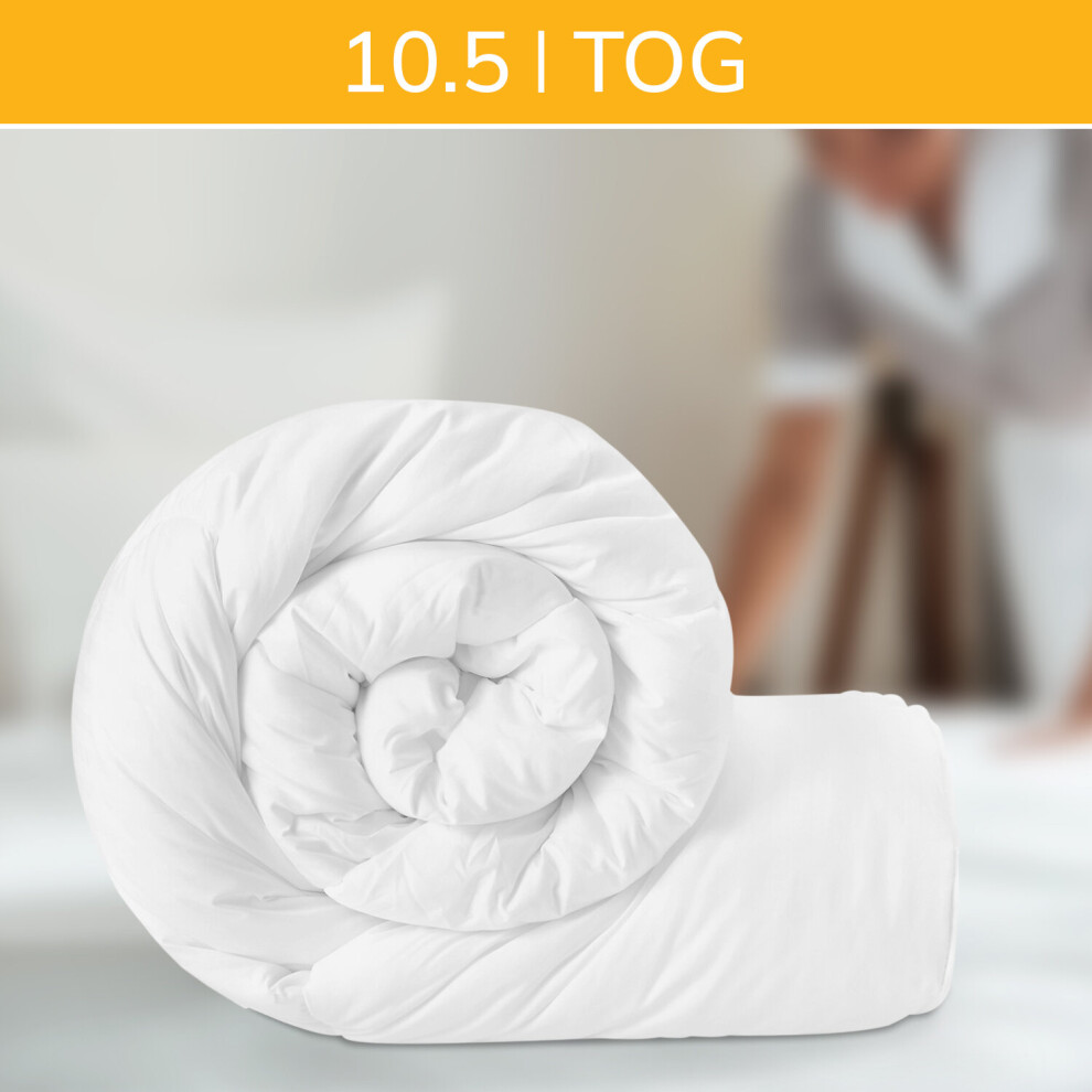 (Single: (135 x 200)cm, 10.5 TOG) Down Duvet Quilt Tog Luxury Hotel Quality Winter Warm Duvet Tog 10.5,13.5 & 15