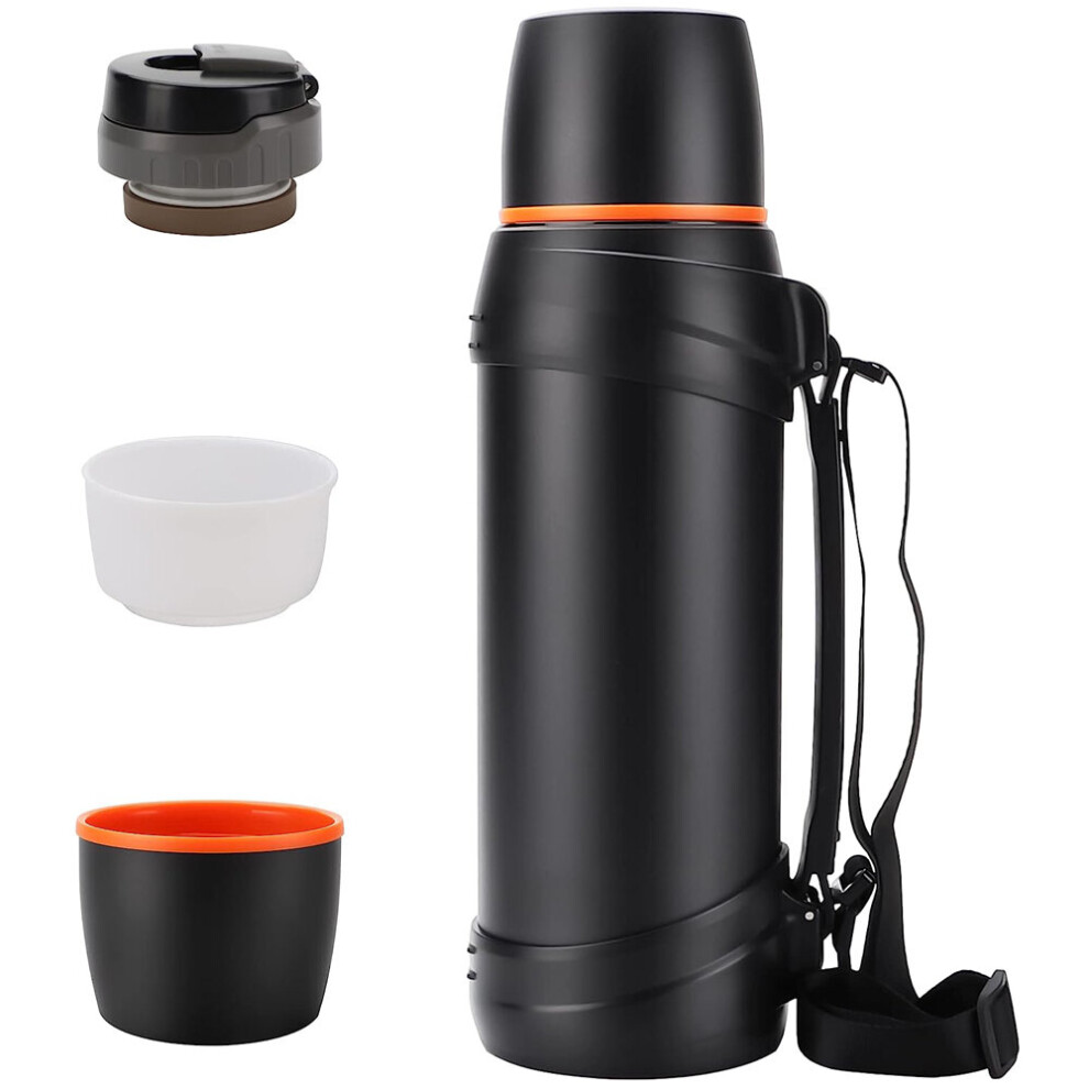 2.5L Stainless Steel Vacuum Thermos Flask Hot & Cold with Carry Handle