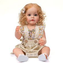 55cm Full Body Silicone Vinyl Reborn Toddler Girl Princess Accompany Kids