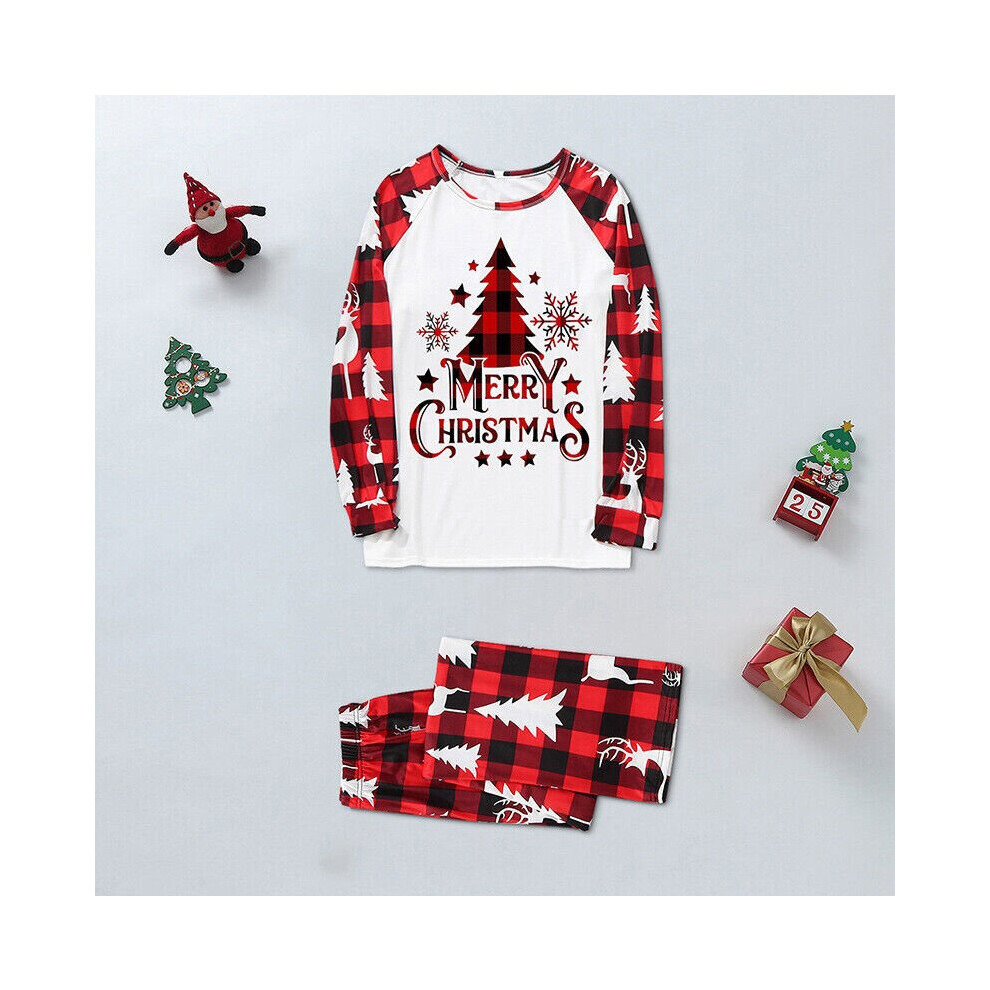 (  Letter tree,   Mom M) Christmas Family Matching Pyjamas Adults Kids Nightwear Pajamas PJs Sets