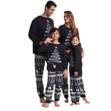 (  Navy Blue,   Mom-4XL) Family Matching Christmas Pyjamas Adult Kids Xmas Nightwear Pajamas Pjs Set