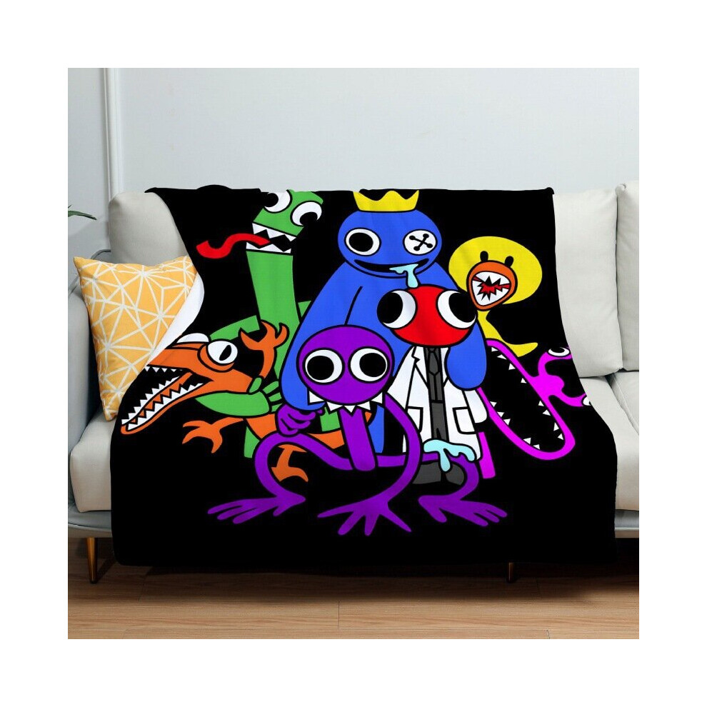 (C, 130*150cm) Roblox Rainbow Friends Flannel Blanket Office Sofa Bed Warm Soft Blanket Winter-image-OPC-PCDT7TV-NEW