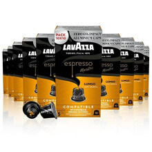 Lavazza Espresso Maestro Lungo Aluminium Capsules (100) Compatible with Nespresso Original 100% Arabica, Floral & Fruity Notes, Light Roast, Zero CO2