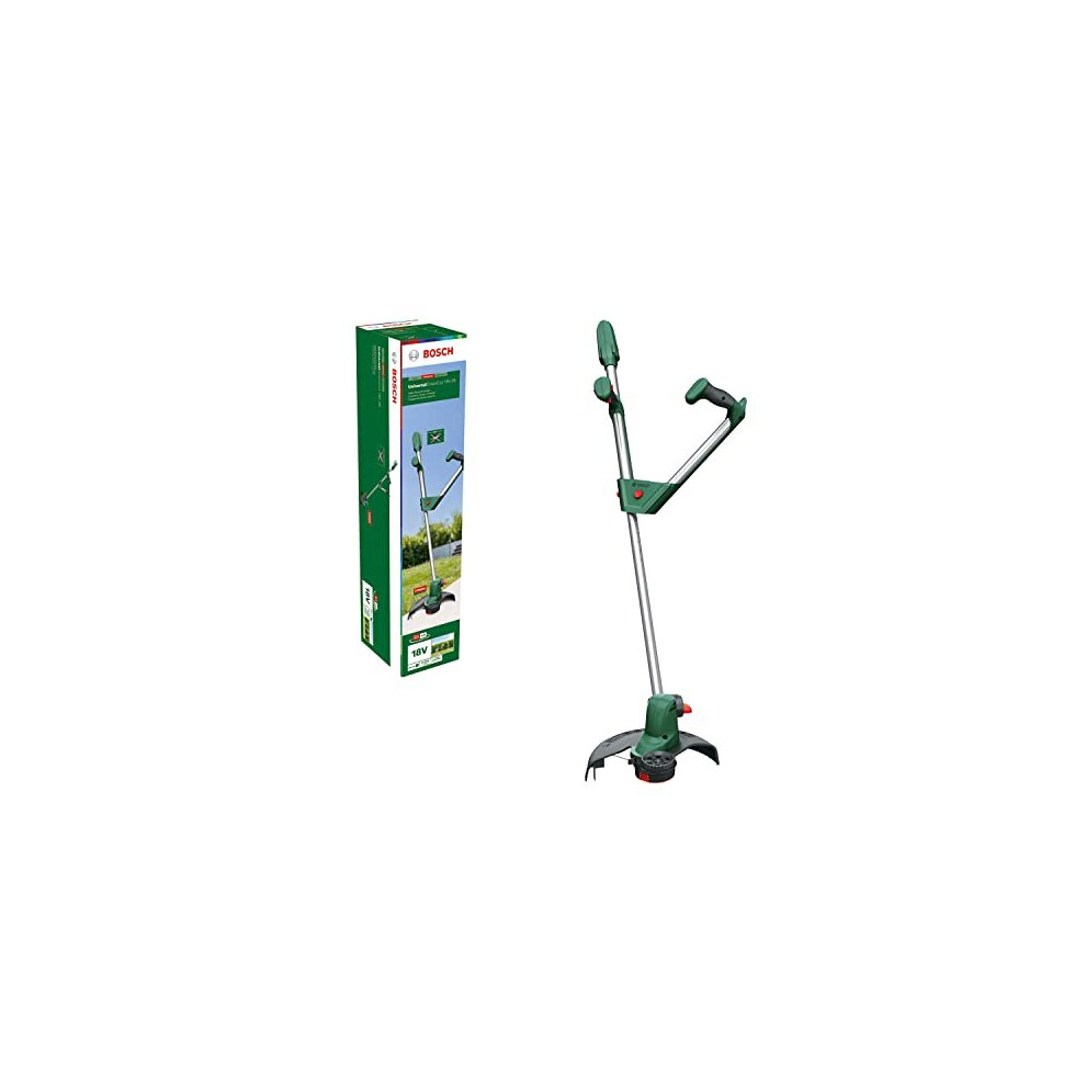 Bosch Cordless Grass Trimmer UniversalGrassCut 18V-26 (Without Battery, 18 Volt System, Cutting Diameter: 26 cm, Adjustable Handles