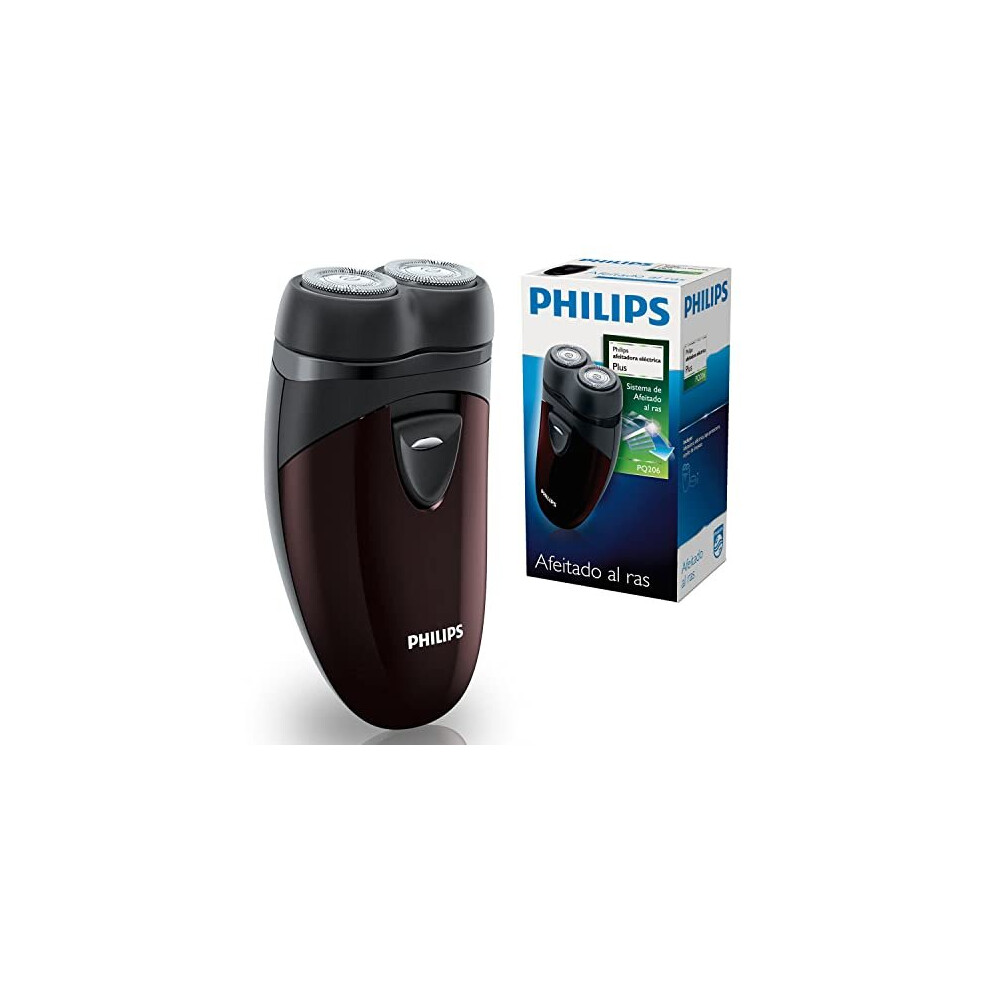 Philips Men's Electric Travel Shaver, Cordless, Battery-Powered Convenient to Carry - PQ206/18