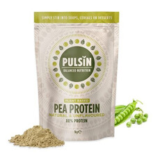 Pulsin - Unflavoured Vegan Pea Protein Powder - 1kg - 8.0g Protein, 0g Carbs, 41 Kcals Per Serving - Gluten Free, Palm Oil Free & Dairy Free