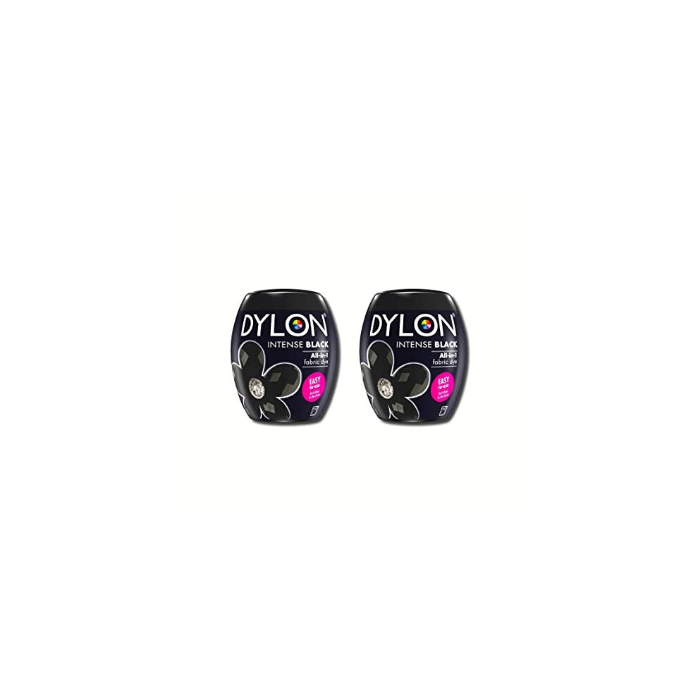 Dylon New 350g Intense Black Machine Dye Pod 2 Pack, 2X 350