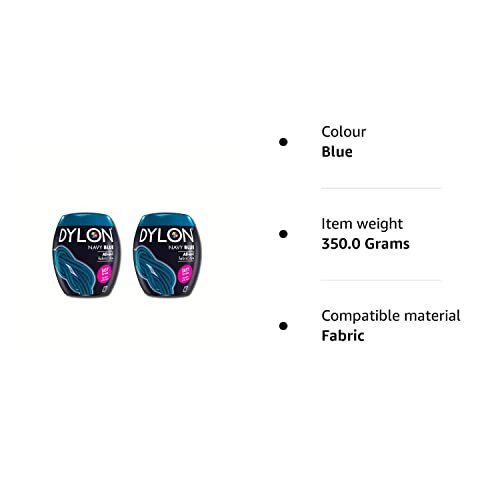 Dylon Dylon New 350g Navy Blue Machine Dye Pod 2 Pack 2