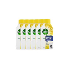 Dettol Antibacterial Washing Machine Cleaner, Removes Limescale, Dirt & Bad Odours, Lemon Breeze , Pack of 6 x 250ml