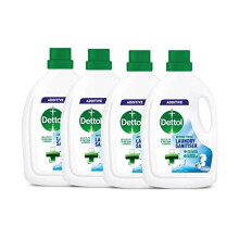 Dettol Antibacterial Laundry Cleanser Fresh Cotton 1.5 L, Pack of 4
