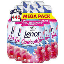 Lenor Outdoorable Pink Blossom Fabric Conditioner 8001090719768 - Ultra-Concentrated Freshness, 440 Washes, 6.16 L, 80% Plant-Based Softness