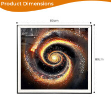 (The Spiral Galaxy Wall Art Painting) Hand painting Canvas Wall Art Paper Machine Print modern decor Framed aluminium / Plastic Frame