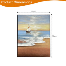 (Peaceful Passage Wall Art Canvas Hand Painting) Hand painting Canvas Wall Art Paper Machine Print modern decor Framed aluminium / Plastic Frame