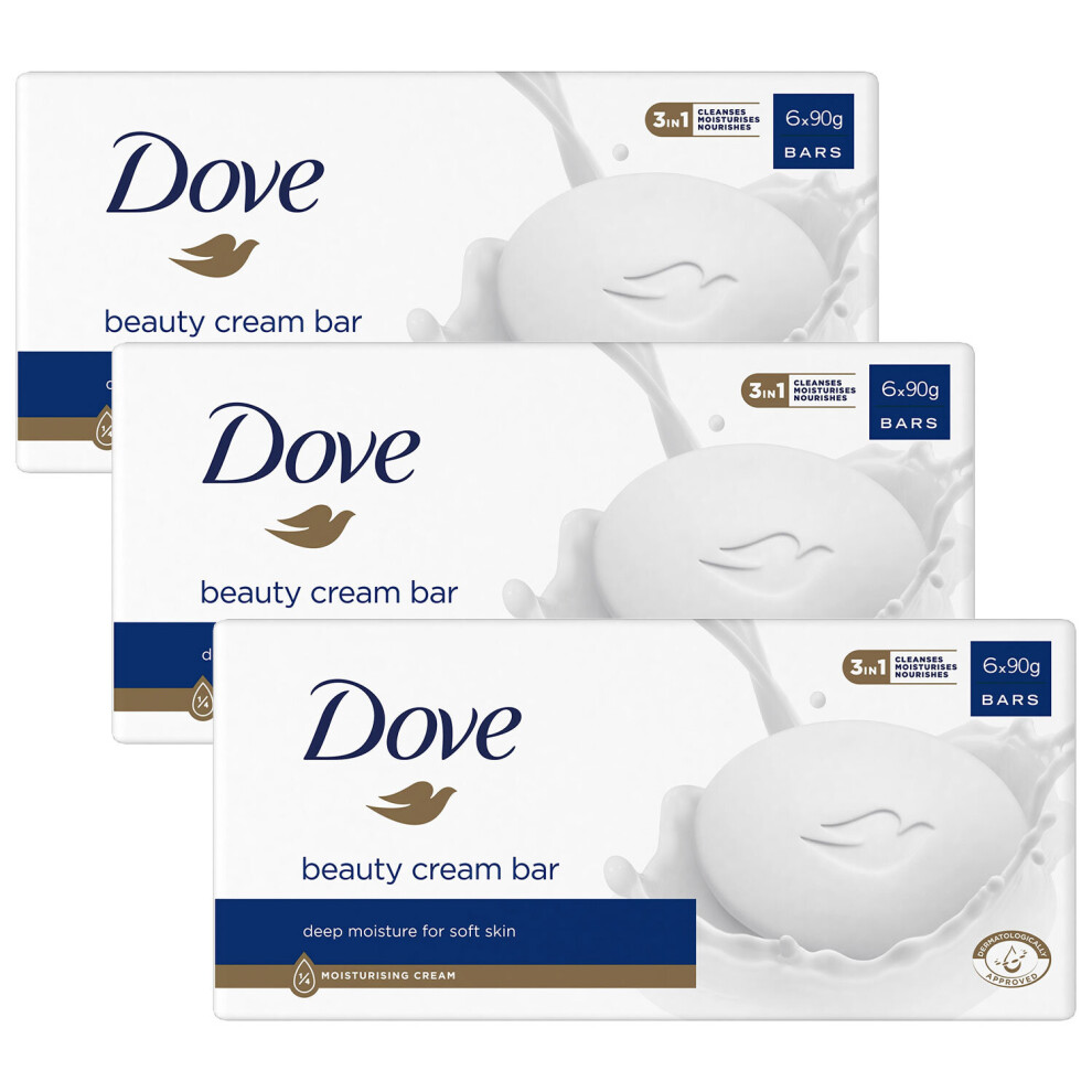 Dove Original Beauty Cream Bar Deep Moisture, 6x90g, 3pack