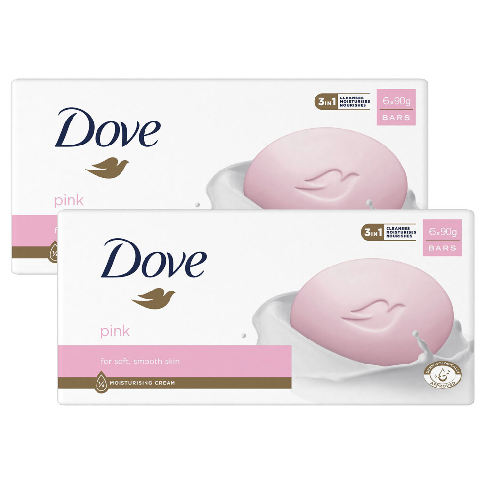 (Buy 2) Dove Pink Beauty Cream Bar, 6 x 90g