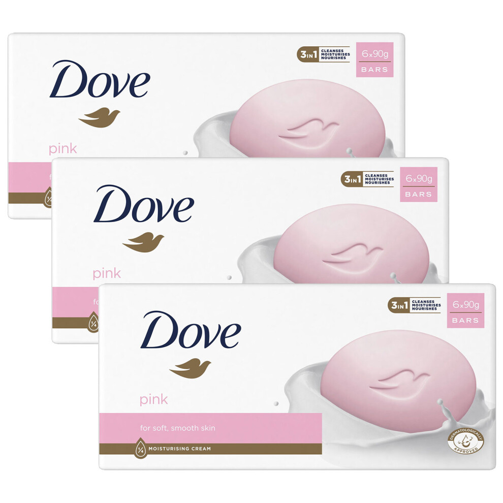 (Buy 3) Dove Pink Beauty Cream Bar, 6 X 90g