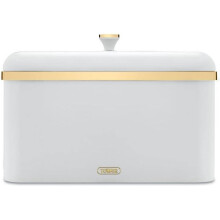 White Bread Bin Breadbin White & Champagne Gold TOWER Cavaletto Kitchen Home
