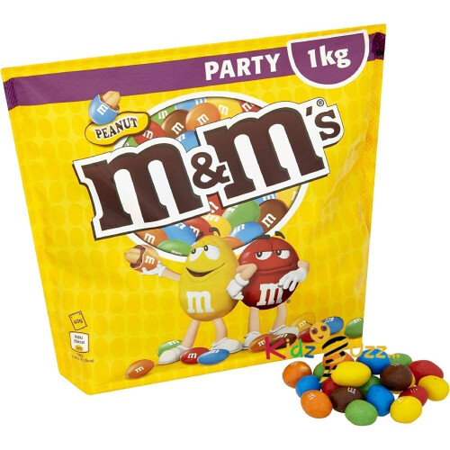M&M'S Peanut Milk Chocolate Party Bulk Bag, 1kg 2