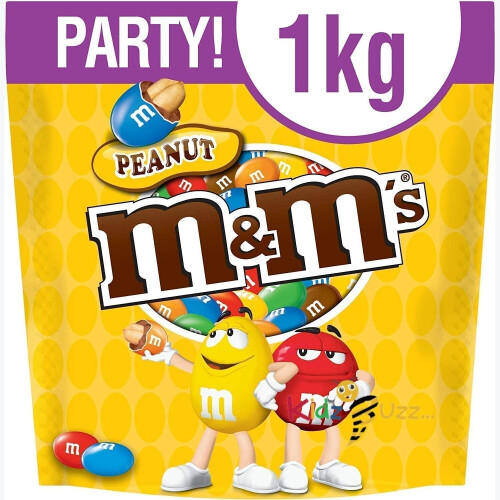 M&M'S Peanut Milk Chocolate Party Bulk Bag, 1kg