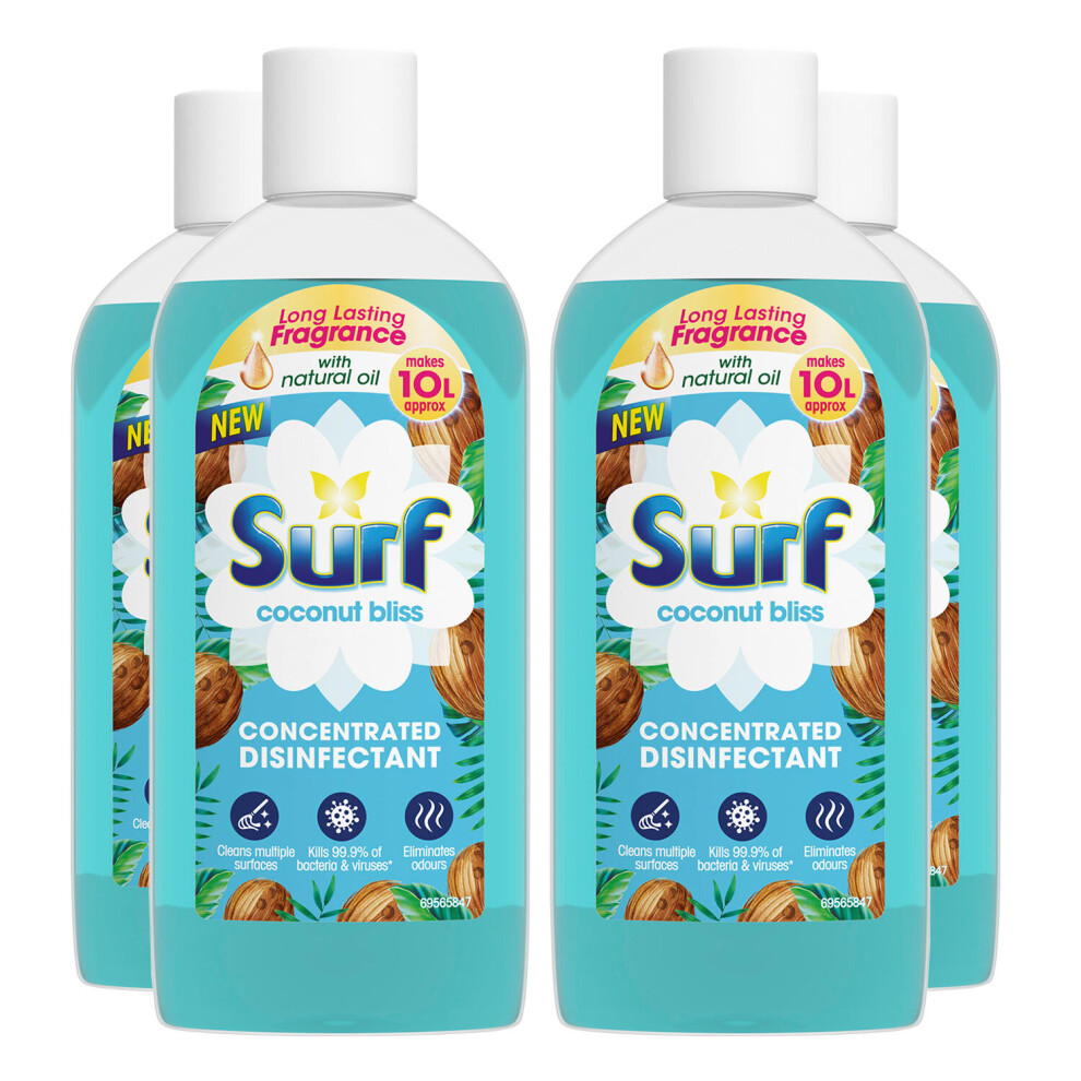 (Buy 4 - Coconut Bliss) Surf Concentrated Disinfectant Cleaner, 240ml