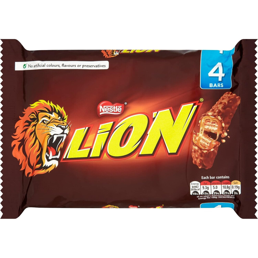 Lion Milk Chocolate Bar Multipack, 4 x 42g