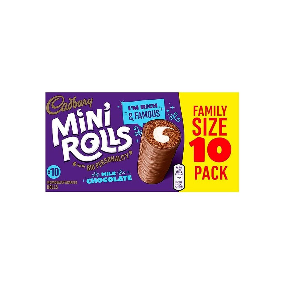 Cadbury Mini Rolls Milk Chocolate 10 Pack