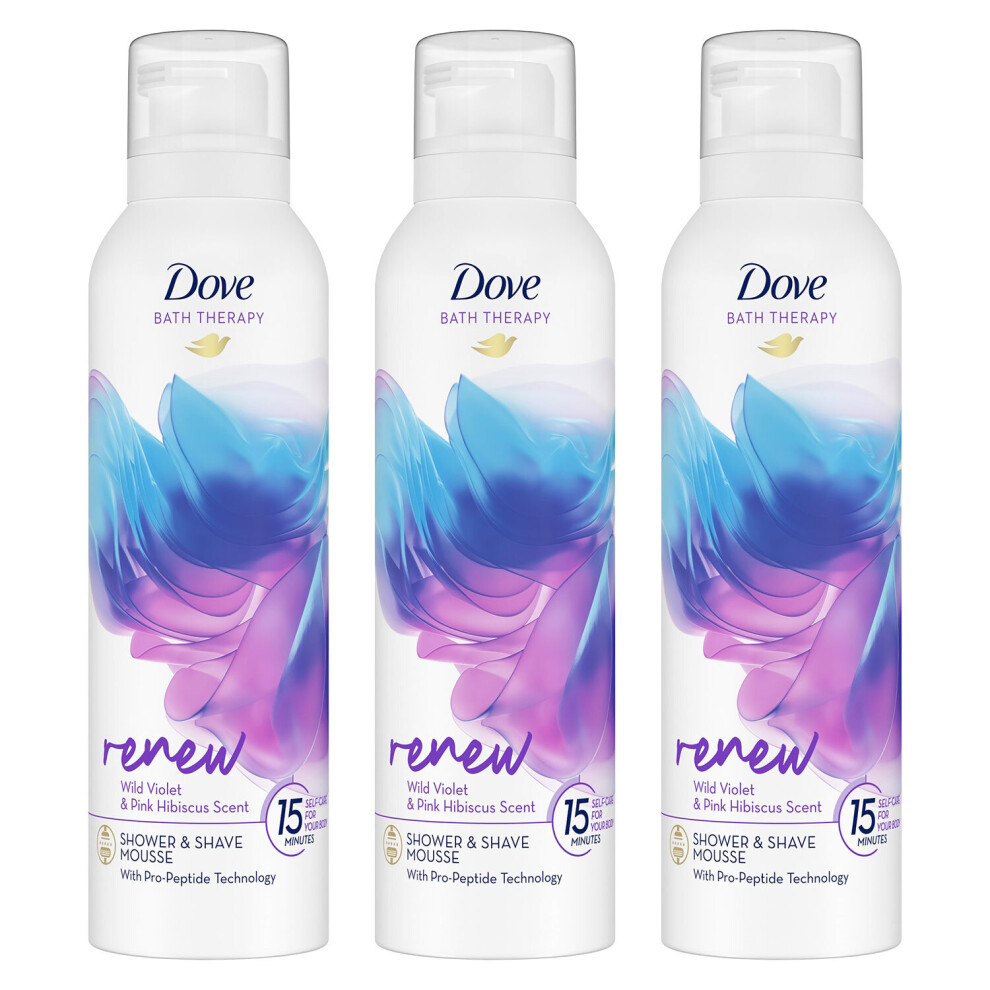 (Buy 3 - Renew) Dove Bath Therapy Shower & Shave Mousse, 200ml