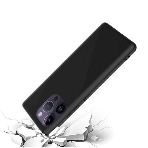 (Black) For Apple iPhone 15 Pro Max Plain Silicone Gel Phone Case Cover 2