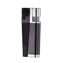 2023 New 2 In 1 Set Metal  With Pipe Foldable Portable   Metal Cover Open Flame Men s Hitter