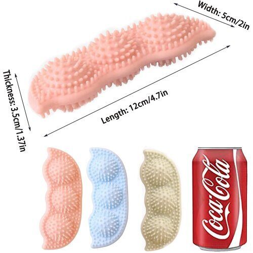 Pea Shape Puppy Teething Chewing Toy Teeth Cleaning 2