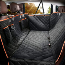 Dog Car Seat Cover for Back Seat Waterproof Protector Scratchproof Pet Hammock with 4 Bags Side Flaps for Cars Trucks and SUVs