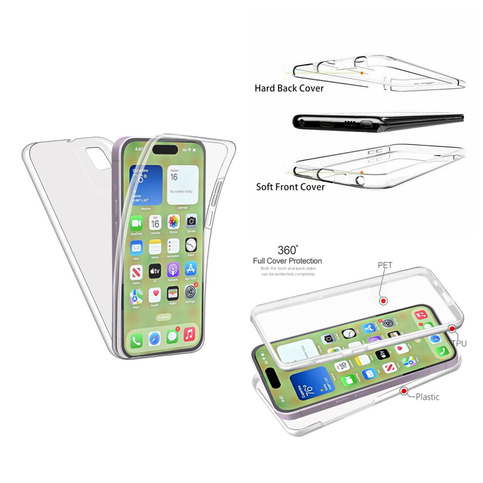For Apple Iphone 15 Plus Case 360 Protection Tpu Shockproof Cover Clear 5060972625996