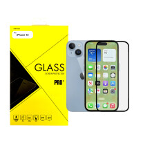 Apple iPhone 15 Full-Cover Tempered Glass Screen Protector - 9H, Oleophobic Coating, Easy Install, Scratch-Resistant, 6.1-Inch
