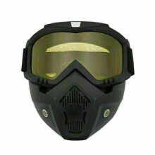( 805# Yellow) Military Tactical Cosplay Full Face Mask Goggles Helmet Airsoft Paintball Mask