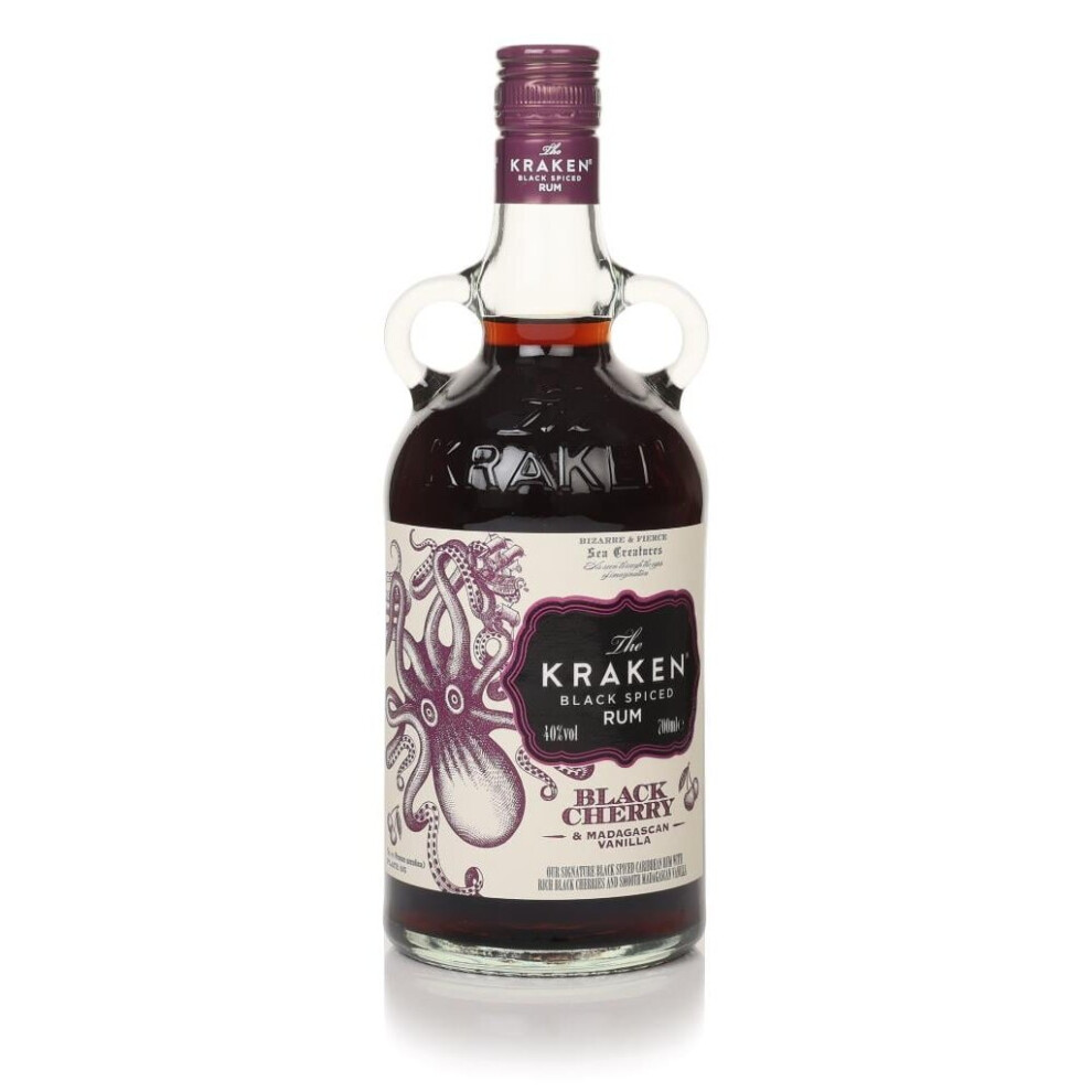 The Kraken Spiced Rum - Cherry & Madagascan Vanilla, 70Cl, 40% Abv Black