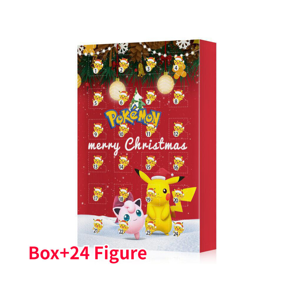 (1) 24Pcs Pokemon 2024 Advent Calendar 24 Days Xmas Countdown Gifts