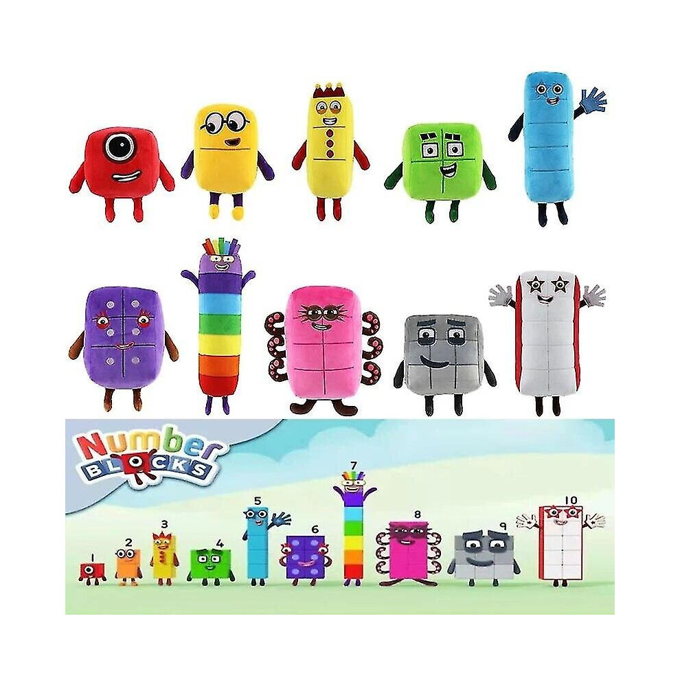 10pcs/set Numberblocks h Toys Educational Stuffed Number Blocks Toys   Stuffed hies