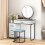 Casart Dressing Table Vanity Set Makeup with Stool LED Light & 3-Drawer Chest 8