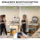 Casart Dressing Table Vanity Set Makeup with Stool LED Light & 3-Drawer Chest 6